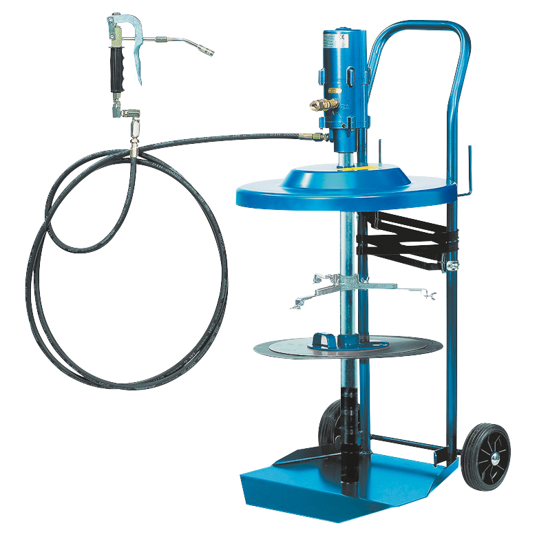 Abschmierpresse bis 60kg Fettgebinde HI-PRESS,335-385mm Ø. und Zubehör