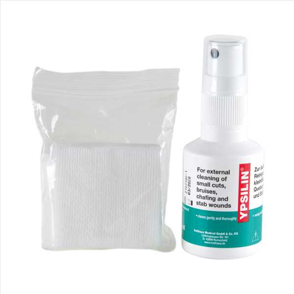 Erste Hilfe Wundreinigungs-Set 50ml Fluid, 10 Tücher, Pumpspray