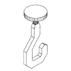 Univ.Hakengleiter für C-Profil 30x35mm aus PVC,leicht drehbar