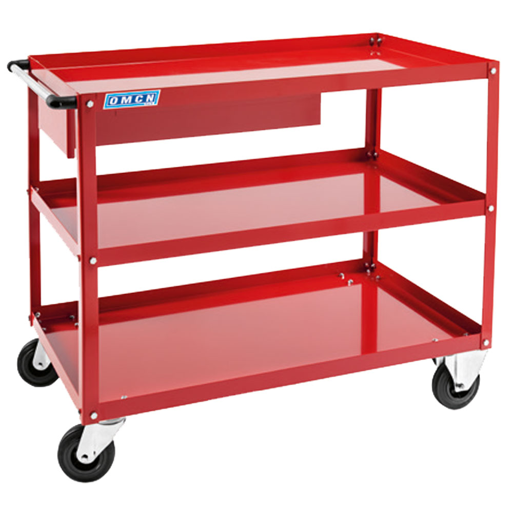 Beistell-Wagen 800x420x750mm 3 Flächen 1 absperrbare Lade,Ganzstahl