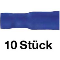 10 Stk.Rundsteckhülse 5mm Ø,blau für Kabel 1,5-2,5mm²