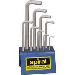 6-Kant-Stiftschlüssel-Satz/B 9-teilig auf Werkstattständer,Vanadiumextra,lang