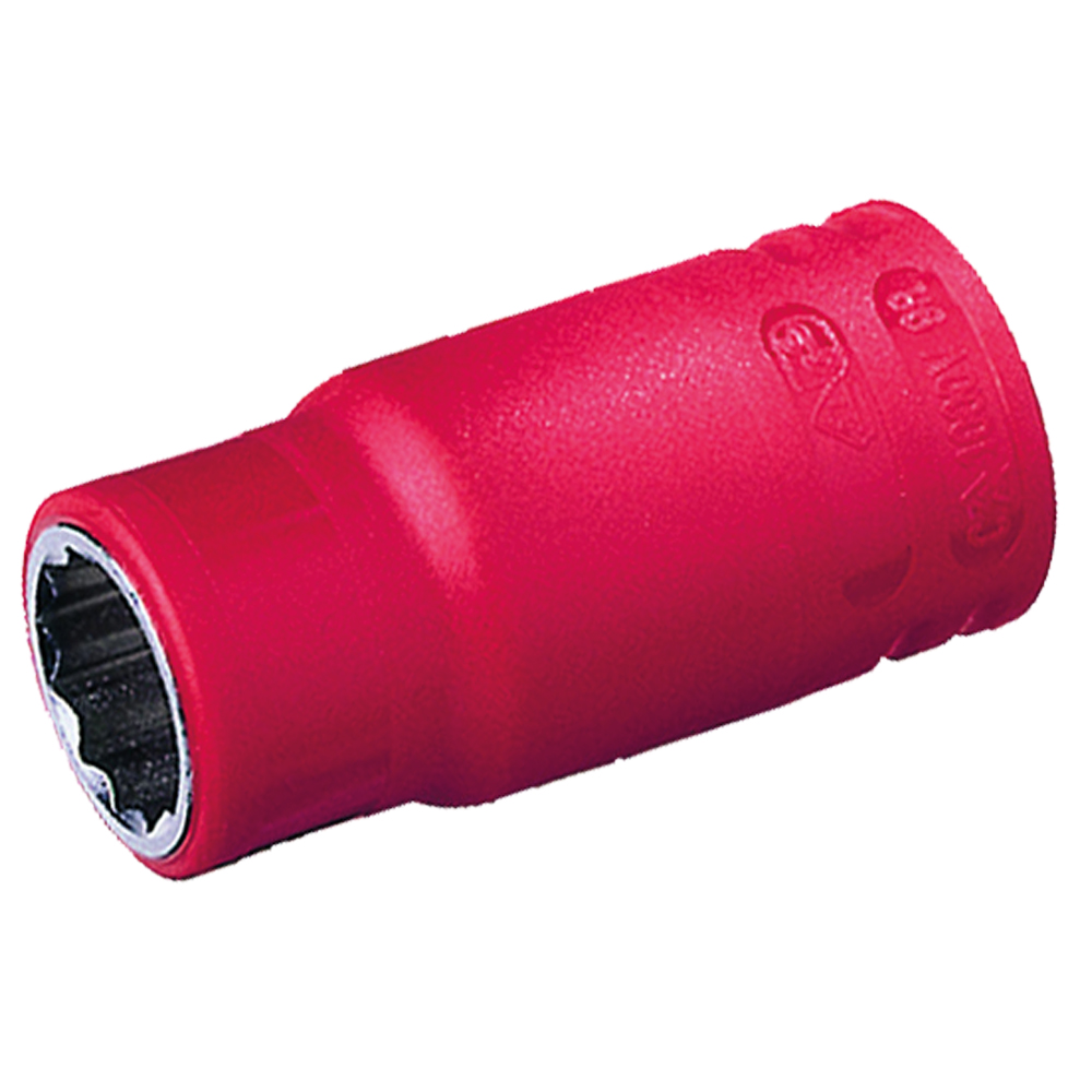 Stecknuss 12-Kant 3/8" 17x45mm 1000V extra schlank Kunststoff ummantelt