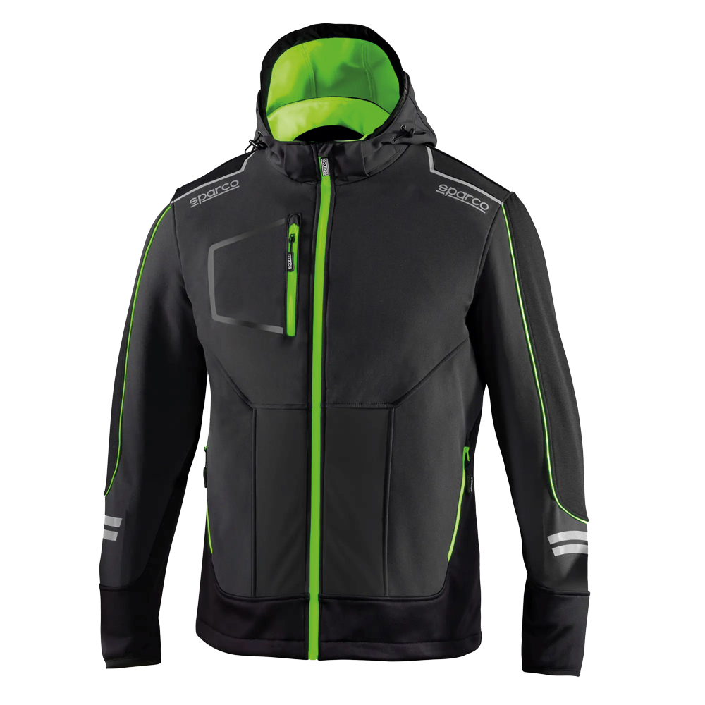 SPARCO Softshelljacke Größe 2XL grau/neongrün