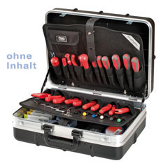 ABS-E-Koffer A 453x332x195mm Alurahmen,Schnappschloss,2 Tafeln