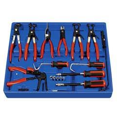 Schlauchzangen-Montagesz PROFI 23-teilig für alle Schellen und Tüllen usw.