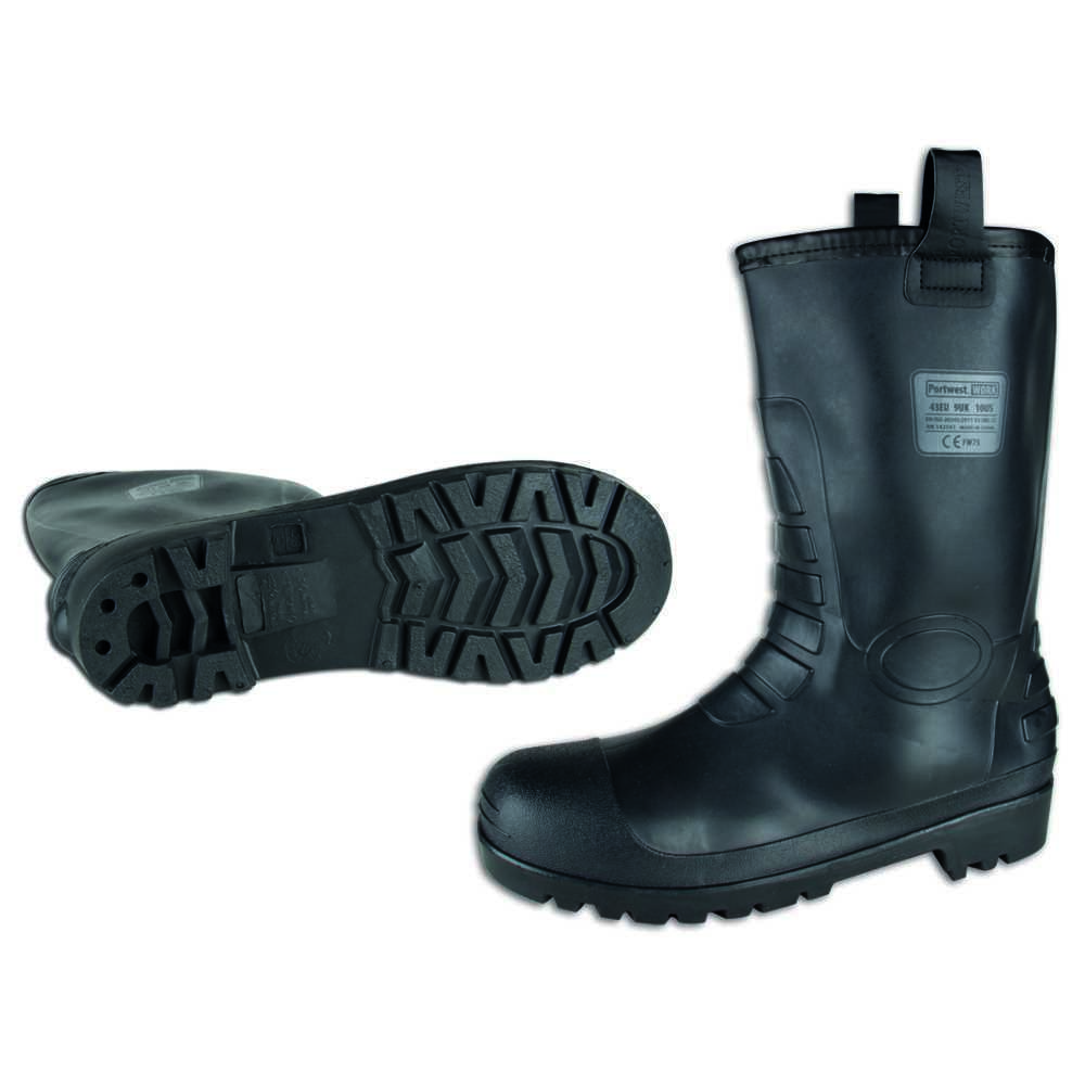 Winter-Sicherheitsstiefel schwarz Gr.39 S5 CI EN ISO 20345,PVC/Nitril,Fellfutter
