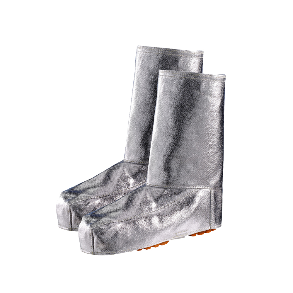 Hitzeschutz-Gamaschen, aluminisiert mit Klettverschluß