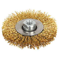 Draht-Rundbürste 115x12mm/M14 0,27mm Stahldraht-vermessingt