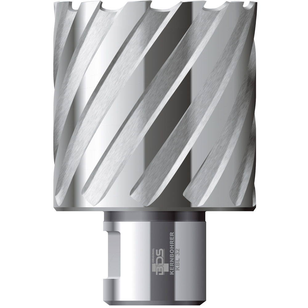 Kernbohrer HSS-Co8 Ø65/55mm Schnitttiefe Weldonschaft 32mm für Stahl/Rostfrei