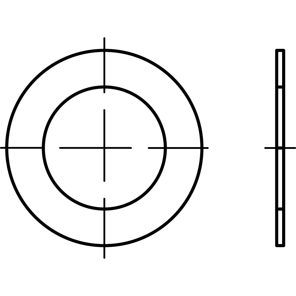 Paßscheiben DIN 988 A2 8 x 14 x 0,5 ROSTBESTÄNDIG VE=100