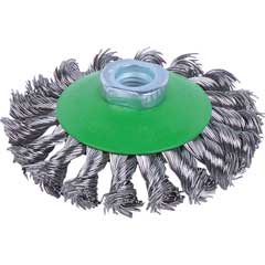 Inox-Kombi-Zopfbürste 100x13 0,5 Inox-Draht gezopft,1-reihig,M14 Aufnahme