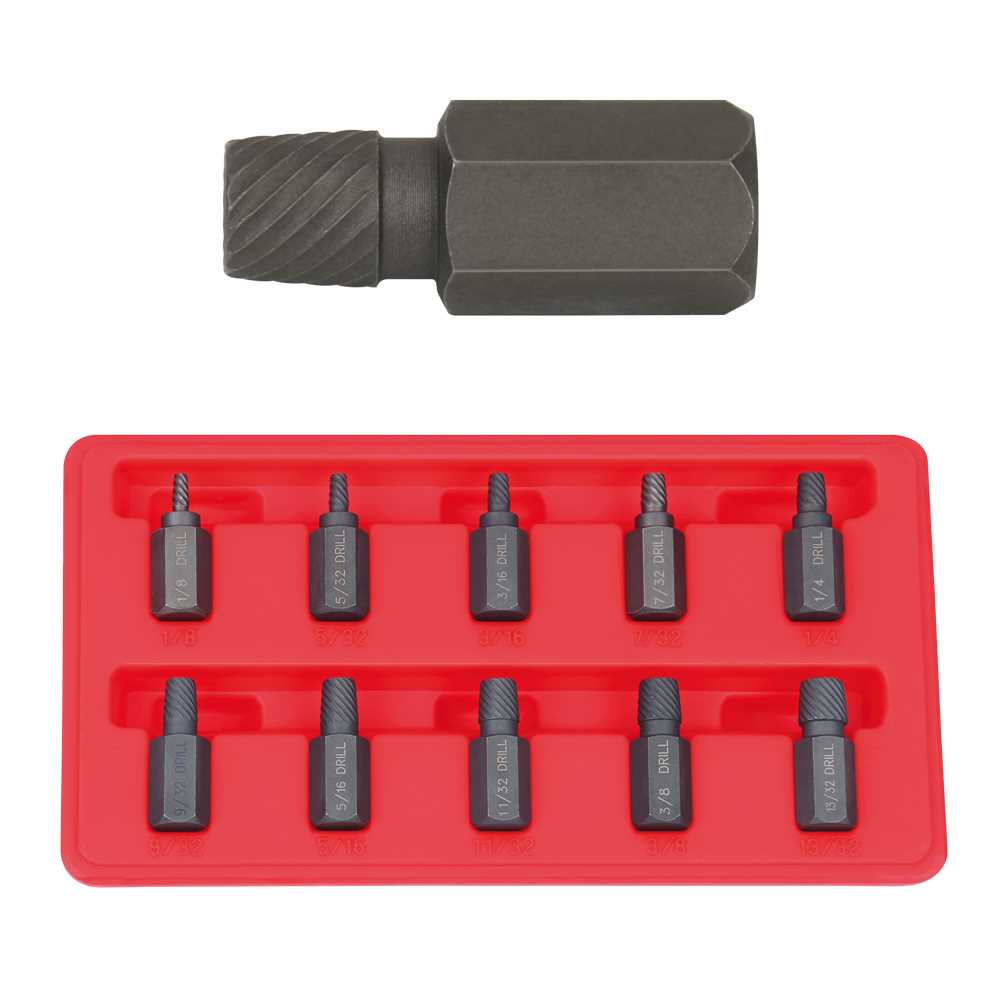 Schraubenausdrehsatz M4-M22 10-teilig in Ordnungsbox,SNAP