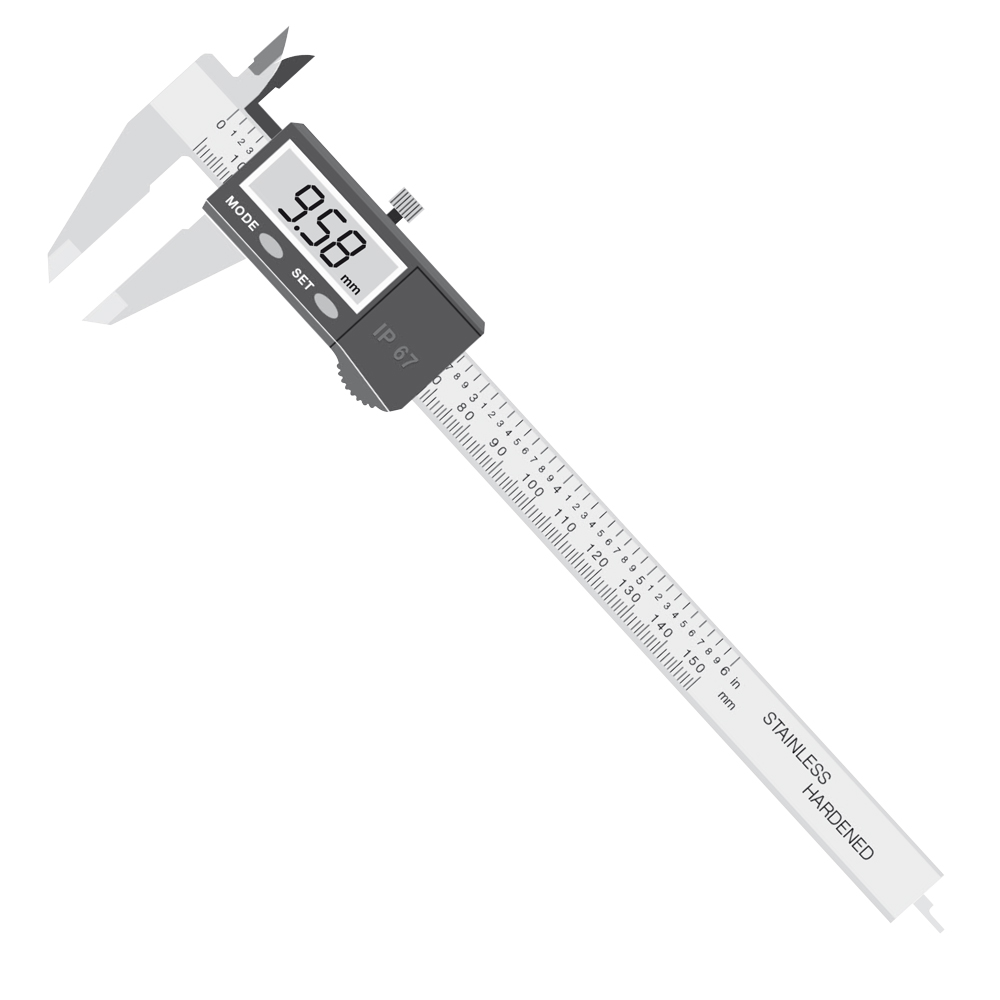 Schiebelehre DIGIMAX SUPERSICHT 150x40mm Schutzklasse IP67; in Etui