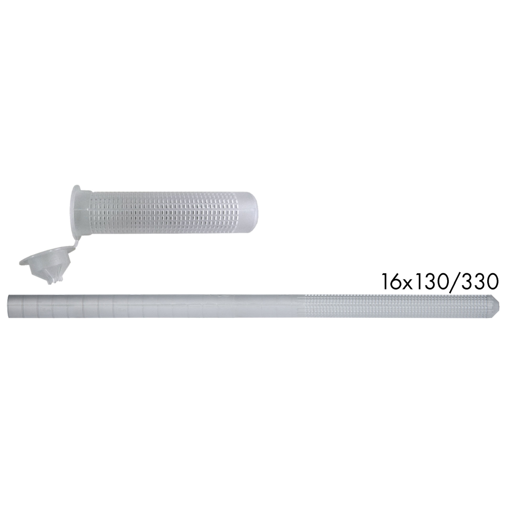 PVC-Siebhülse 16x85 BohrlochØ16mm f.Injektionsanker/Ankerstg.M8/M10 VP50