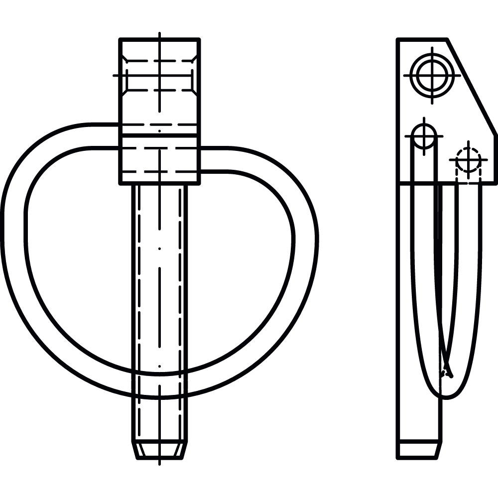 Klappstecker DIN 11023 A2K 10 x 42 GALV. VERZINKT VE=50