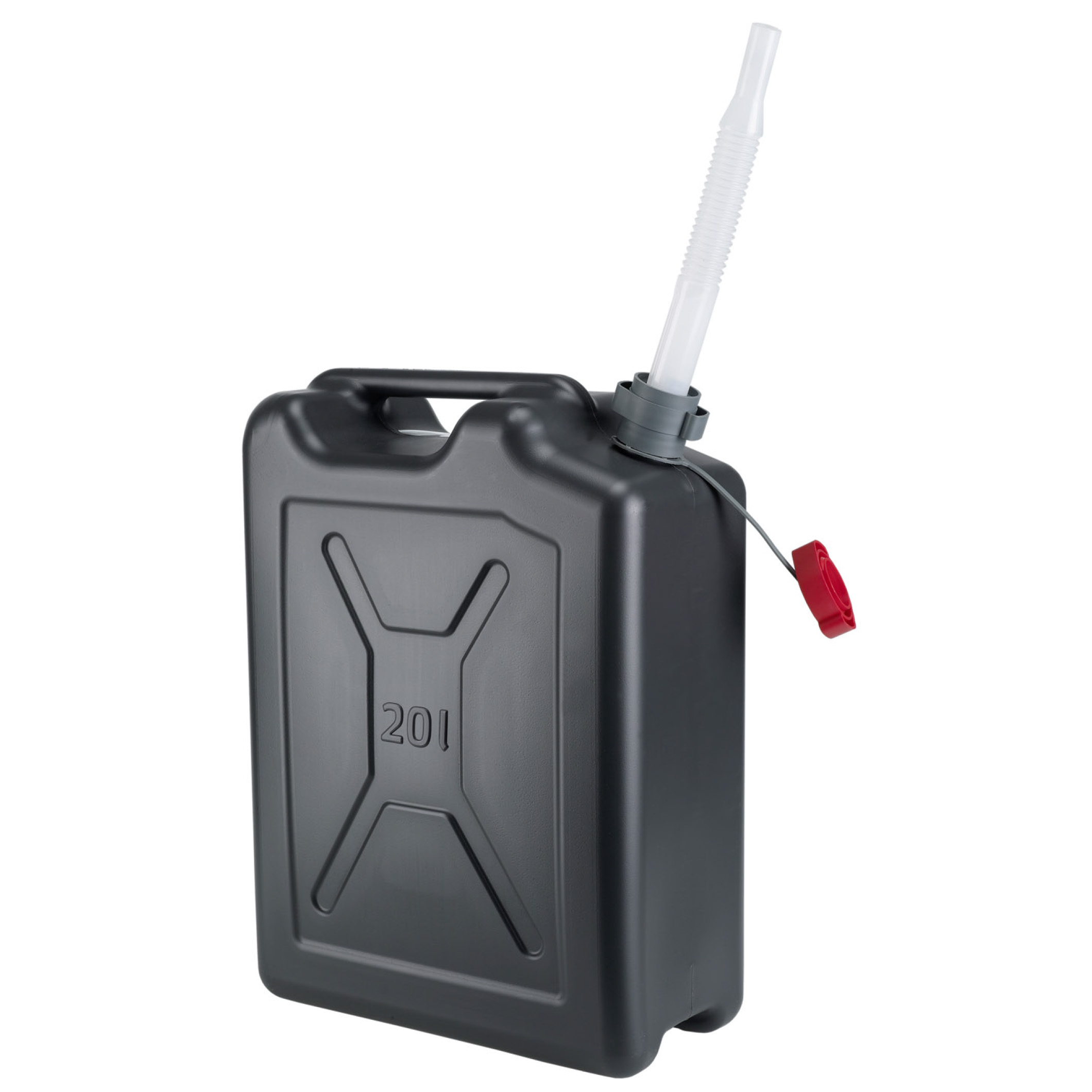 Kraftstoff-Kanister,20 Liter,HDPE,leer mit Schraubverschluss,flexiblem Auslauf