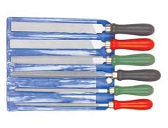 Hartchrom-Feilensatz 200mm 6-teilig Universal-Hieb,mit Grip-Feilenheften