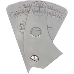 Pendel-Schweißnahtlehre Inox 0,1mm Direktablesung,in Leder-Etui