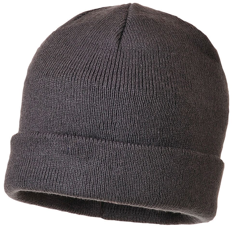 Haube grau, mit Stick "Mayer & Co"