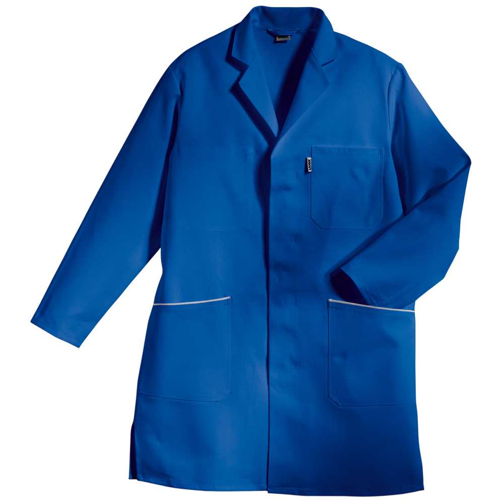 Herren-Arbeitsmantel Gr.60/62 100%BW 240g/m²,kornblau,langarm