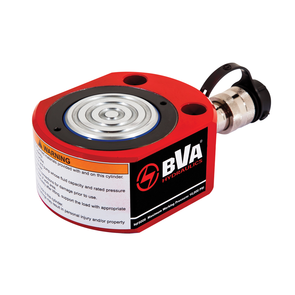 Flachzylinder 50t/16mm Hub einfachwirkend,mit Kupplung