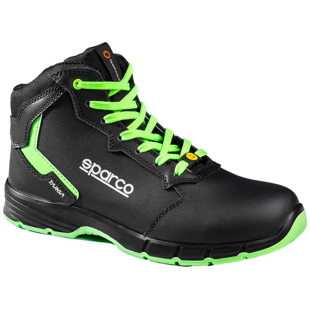 Sicherheitsstiefel SPARCO WILLY S3 Gr.44 schwarz/grün EN20345 S3S SR FO ESD TARGA