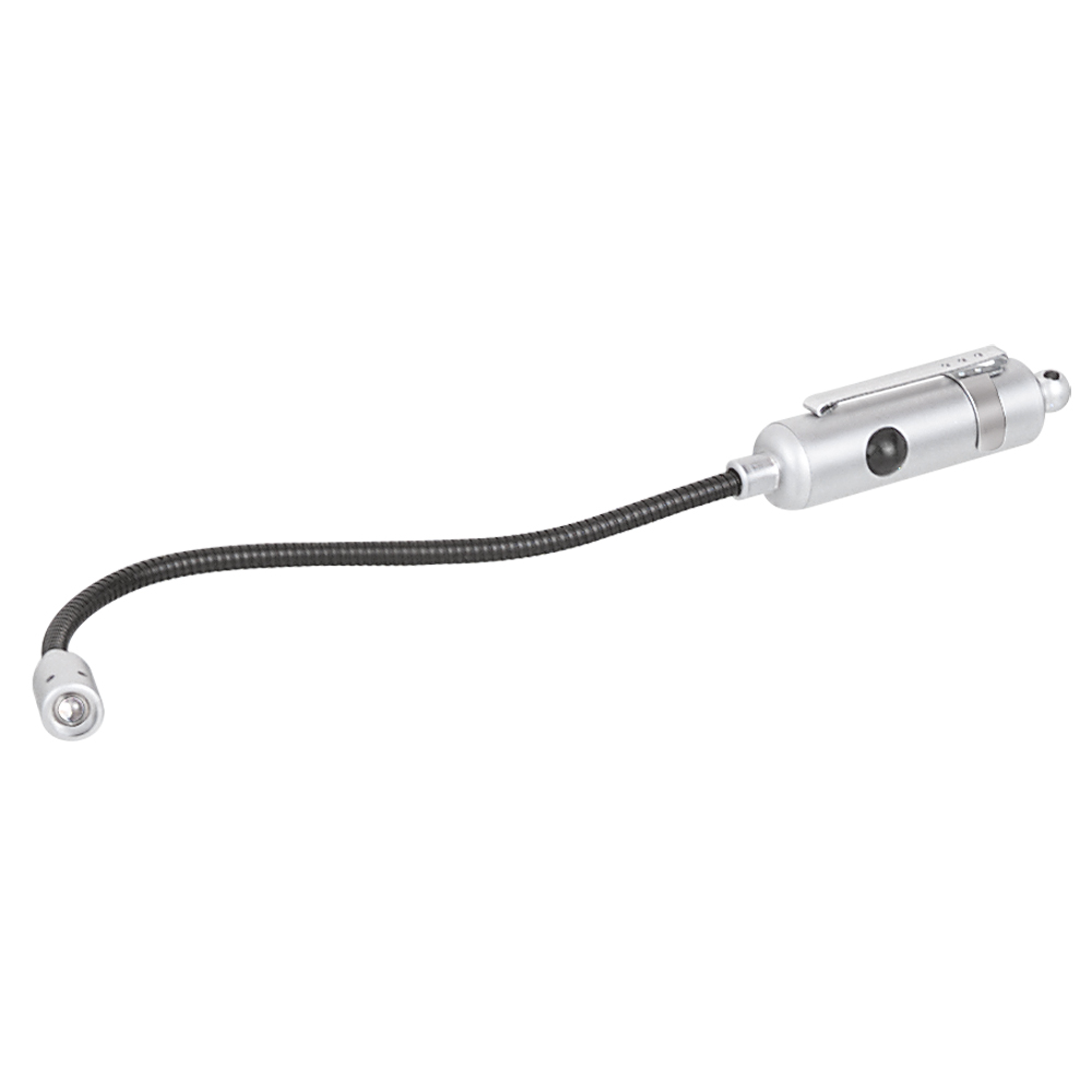 LED-UNIC 8 FLEX Suchlampe mit 3xLR44 Batterien,Flexschlauch150mm,+Lins