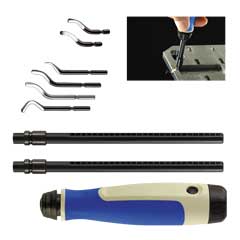 Soft-Kombi-Set 9-teilig,Softgriff mit 2 Teleskopstangen und 6 Entgratklingen