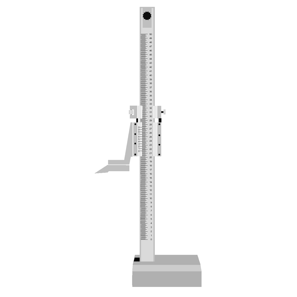 Höhenreißer 300mm mit Feineinstellung eckiger Fuß,1/50 Nonius