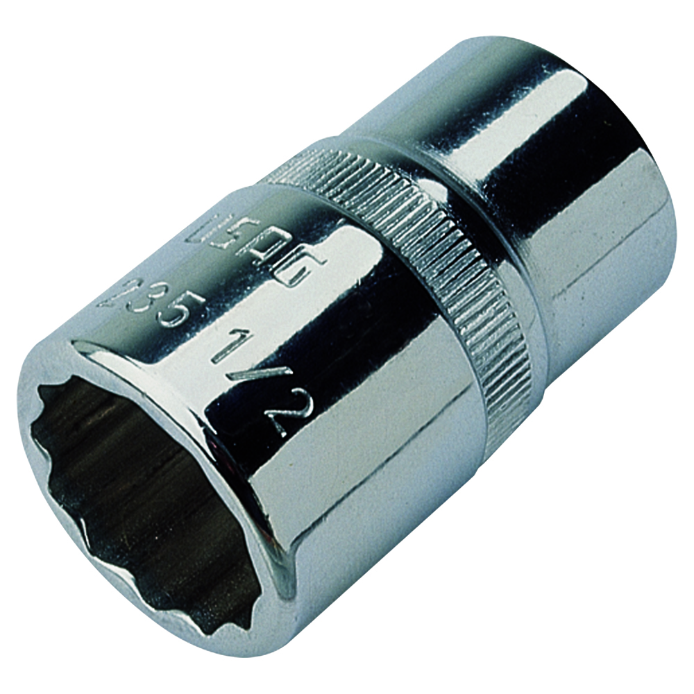 12-Kant-Stecknuss U235 3/8" 17mm Vanadium-USAG-Extra,geschmiedet