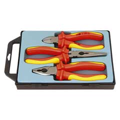 Zangensortiment 1000V 3-teilig EN60900 stückgeprüft,in Box,Chrom-Vanadium