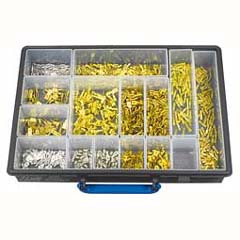 Krallenverbinder-Set 750-tlg. 0,5-6,0mm² unisoliert,in Kunst-Stoffkassette