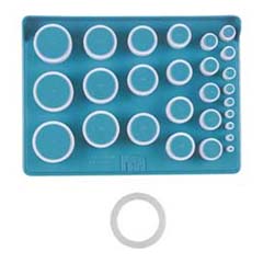 Teflon-Dichtring-Sortiment 364-teilig 1/8"-1.1/2" (3-38mm),in Box