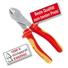 Kraft-Seitenschneider 180mm EN60900 stückgeprüft,Chrom-Vanadium,verchromt