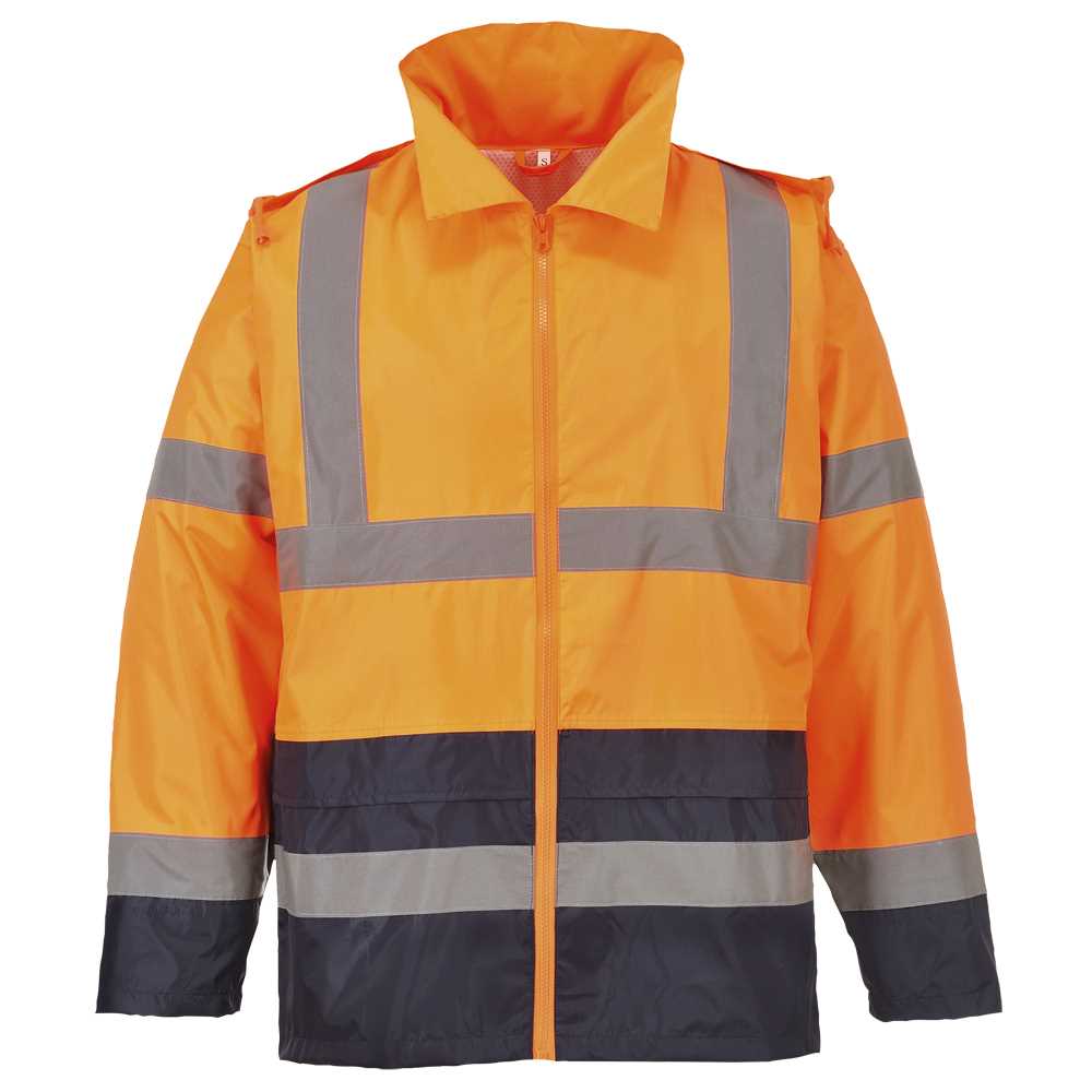 Regenjacke Warnschutz 2-färbig Gr. 2XL orange/marine EN 20471 Kl.3, EN 343 3.1