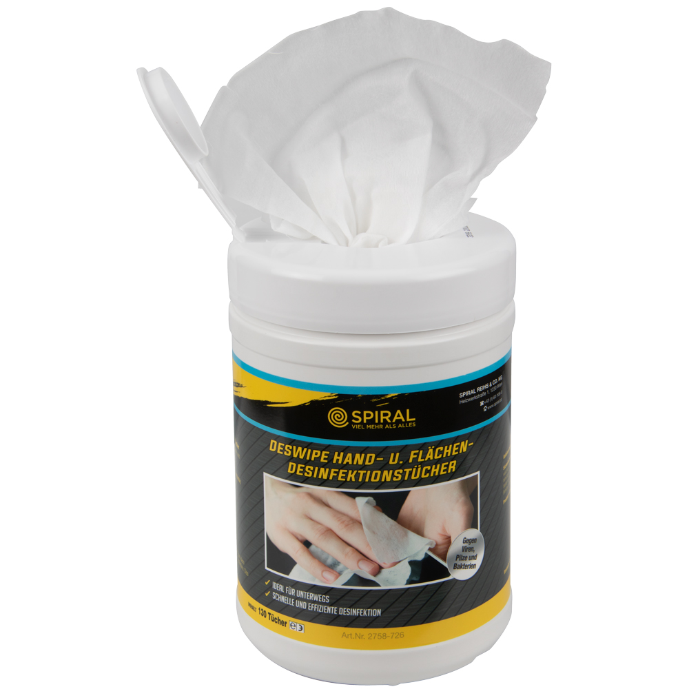 SPIRAL DesWipes 130 Tücher Spender Desinfektionstücher