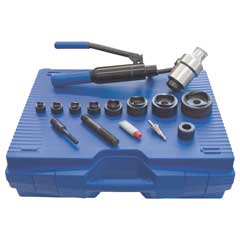 Lochknacker-Satz EN-50262 M16-M63 und 22,5mm Handhydraulikstanze in Koffer