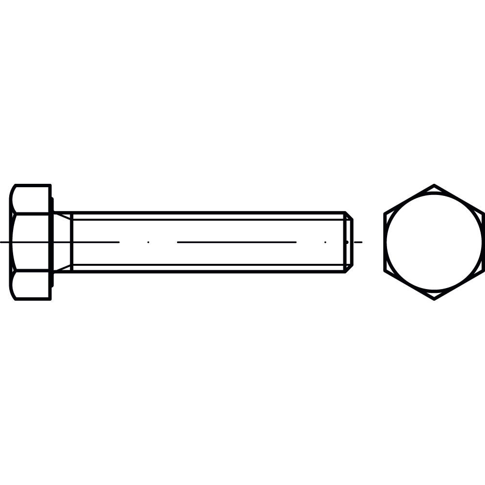 Sechskantschraube DIN 933 10.9 M 16 x 35 A2F GALV. VERZINKT GETEMPERT VE=50