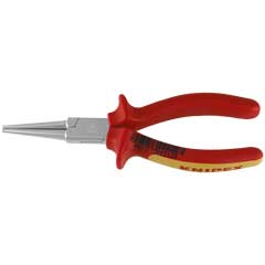 Langbeckrundzange EN60900 160mm verchromt,geprüfte PVC-Hüllen