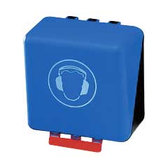 Kapselgehörschutz-Box blau 235x225x125mm für Wandmontage