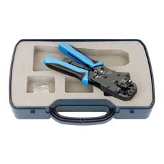 Ratsch-Crimp-Set WESTERN-PLUG,für 4/6/8- polige Stecker+Abisolierer+Abschneider