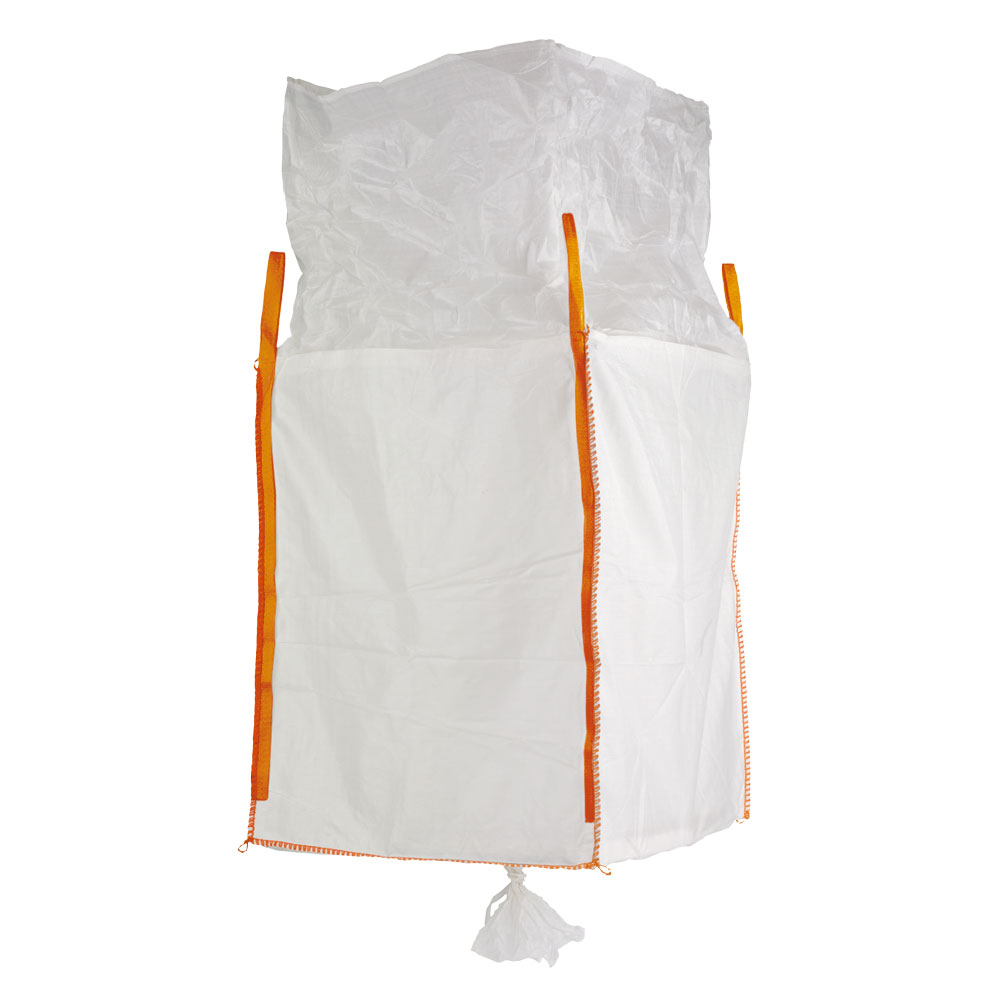 Big Bag 1000kg, 90x90x115cm mit Auslauf 4 Schlaufen und Schürze zum Zubinden