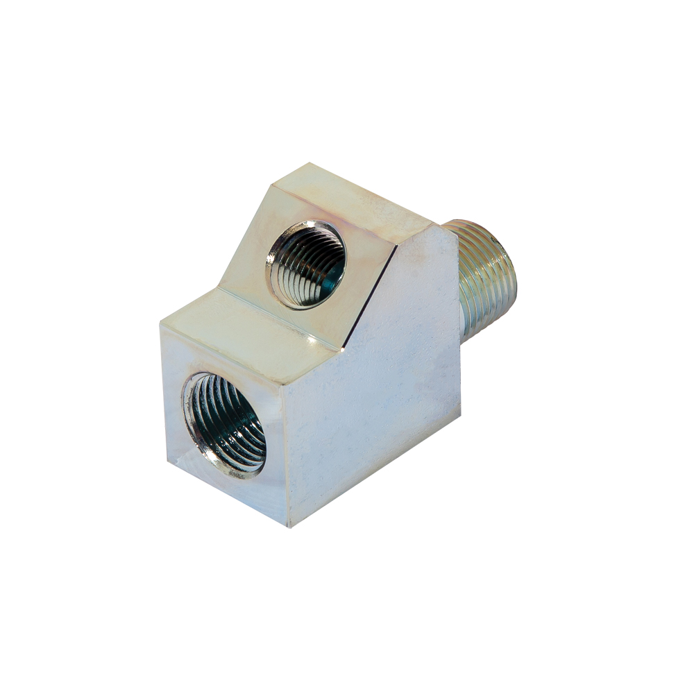 Adapter 45° 3/8" für Manom. 1/4" NPTF für Direktanschluss an Hydraulikpumpen