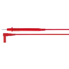 Messleitung und Froschklemme rot 1m mit Sicherheitsstecker für Multimeter