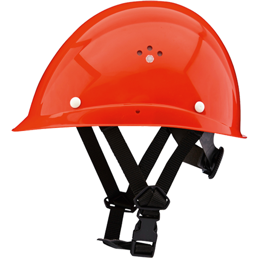 Mastensteigerhelm Voss rot Indikator EN 397, Helmschale PE, 6-Punkt-Gurtband