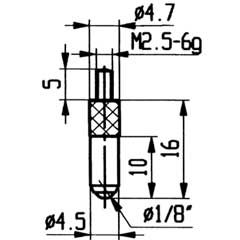 Messeinsatz Modell 7 für alle Messuhren mit Innengewinde M2