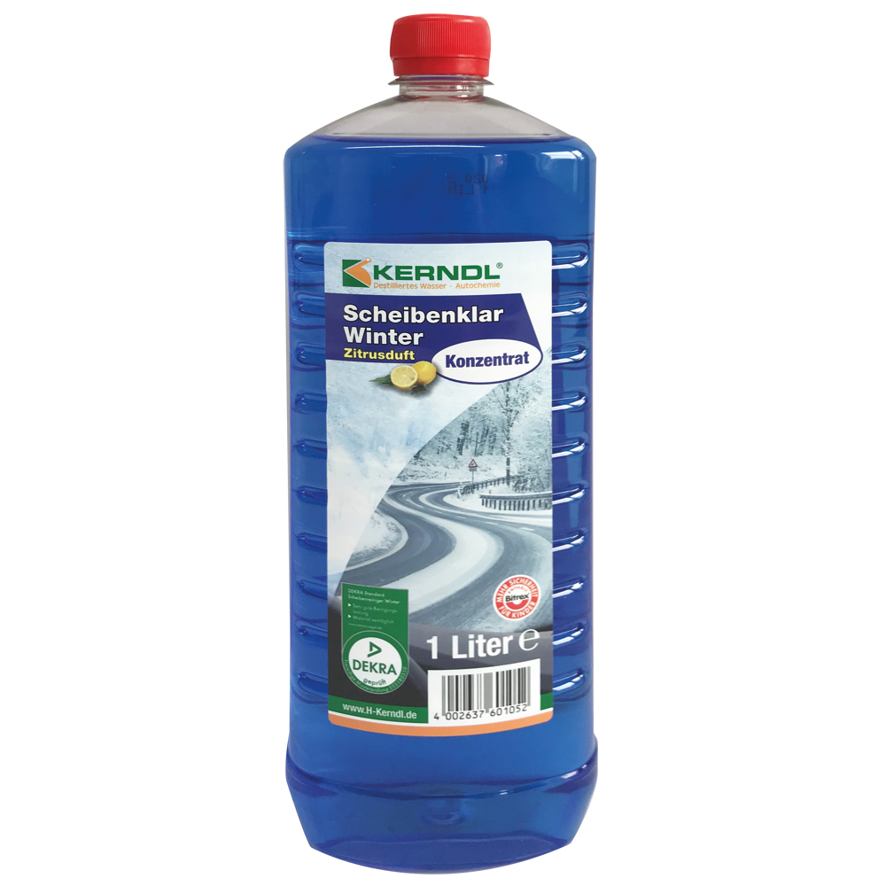 Scheibenklar mit Frostschutz bis -60°C 1 Liter Flasche, Konzentrat  verdünnbar