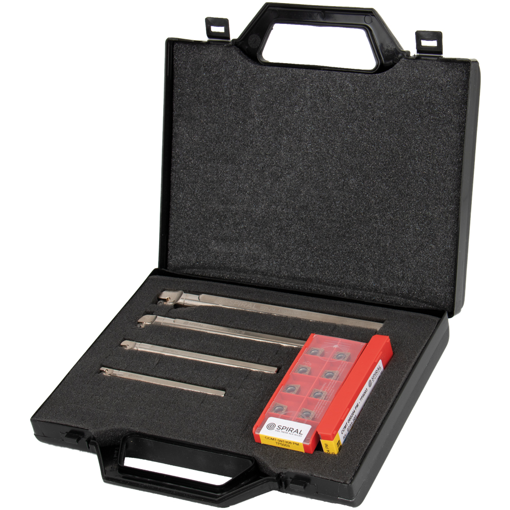 Bohrstangenset, 4-teilige inkl.20 Wendeplatten ISO-Bereich P