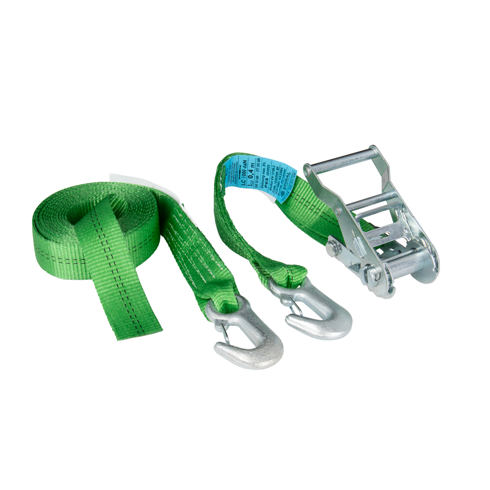 Zurrgurt 4m zweiteilig,Karabinerhaken LC 1000/2000daN,35mm gemäßEN12195-2